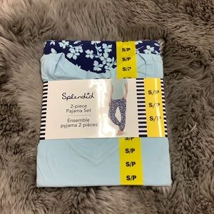 Splendid | 2 Piece Pajama Set | Blue | Floral